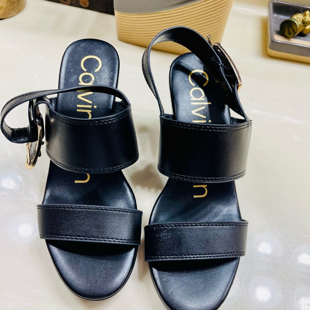 Calvin Klein Black Strap Sandals